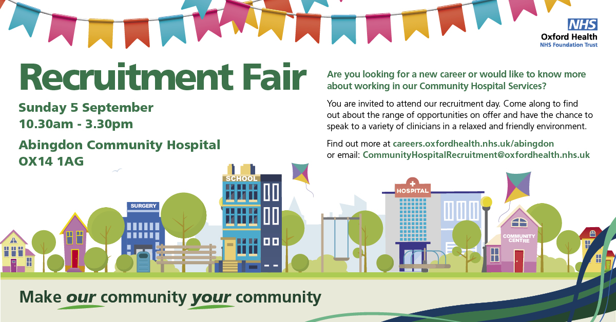 Join us for Community Hospital Services recruitment fair on Sunday, September 5 and find out about the fabulous opportunities available! See more at bit.ly/AbingdonRecFair