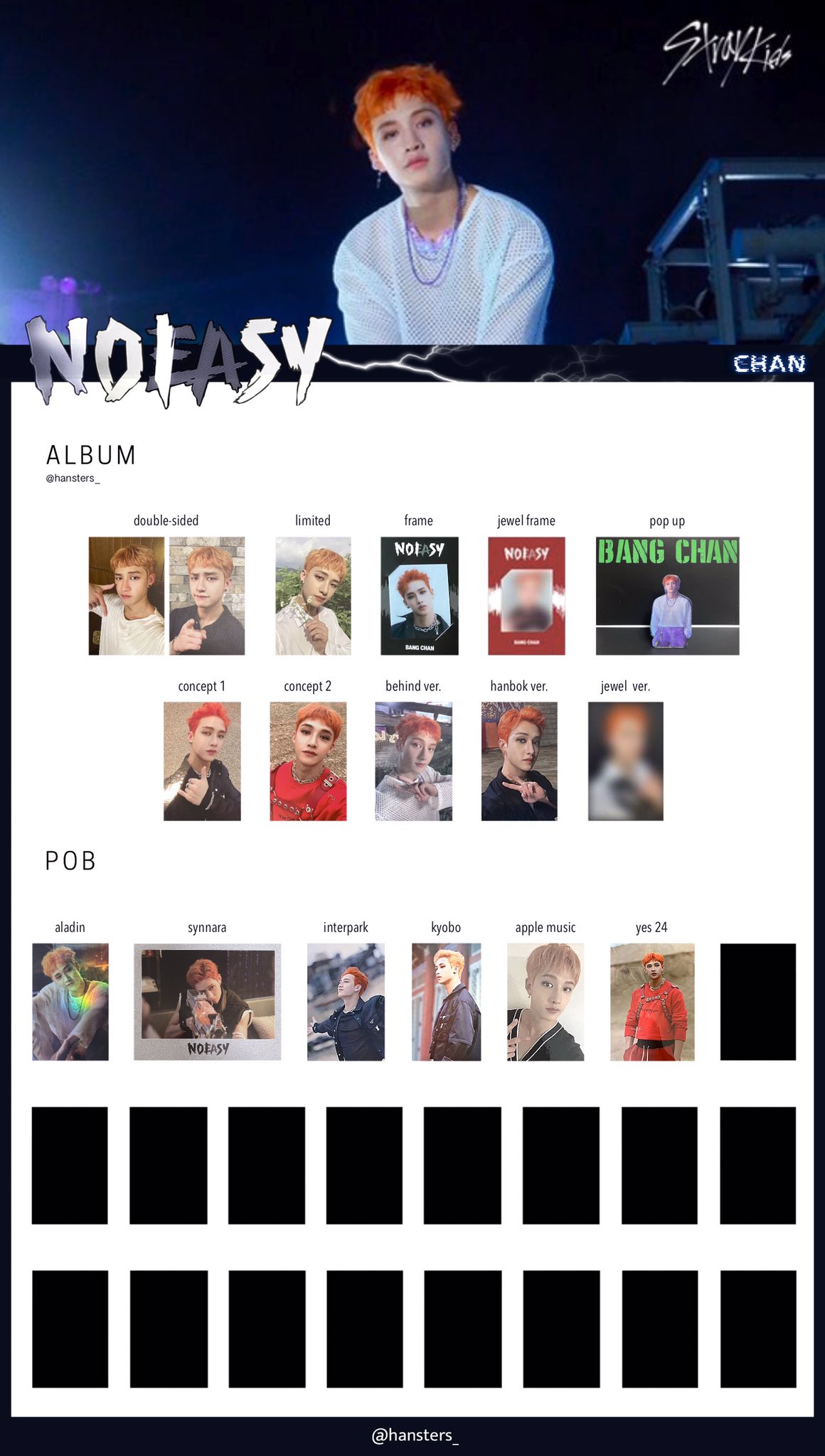 BANG CHAN ポップアップカード NO EASY（Stray Kids Bang Chan