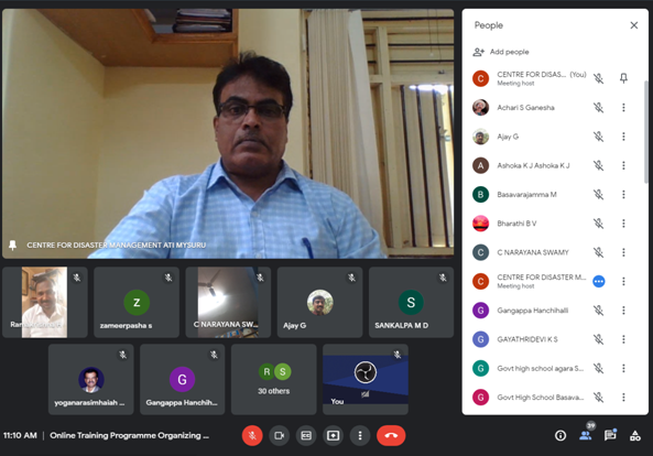 CentreAti's tweet photo. Centre for Disaster Management, ATI, Mysuru organised a special online training on “School Safety Audit and Safety Procedures” from 24-25 August, 2021 from 11:00AM–01:15PM for DDPIs, BEOs, HMs and Principal
#DirectorGeneral #AdministrativeTrainingInstitute #Online #Training #Prgm https://t.co/NJAmCyhevQ