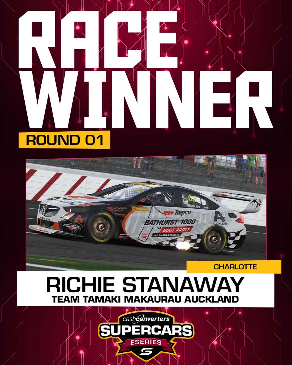 Supercars Richie Stanaway Is An Eseries Race Winner He Takes The Race 1 Win For The All Stars In The Cash Converters Supercars Eseries At Charlotte Repcosc T Co Ozrcpyerd4