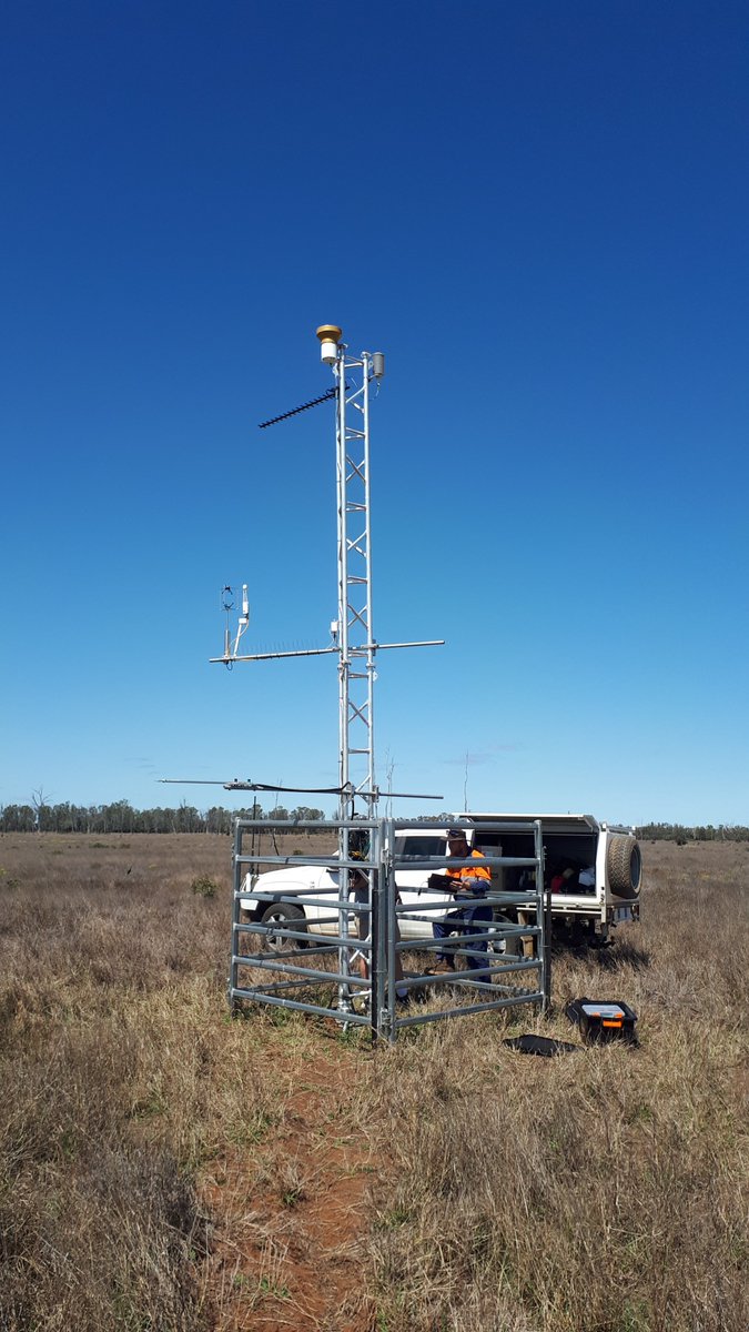 RASarahCarrick's tweet photo. The week started with a quick trip to do some Flux tower maintenance and biomass sampling in Central Queensland. @SustainableAg_ @AgrimixPastures #fluxtower https://t.co/FF1mYTLiCd