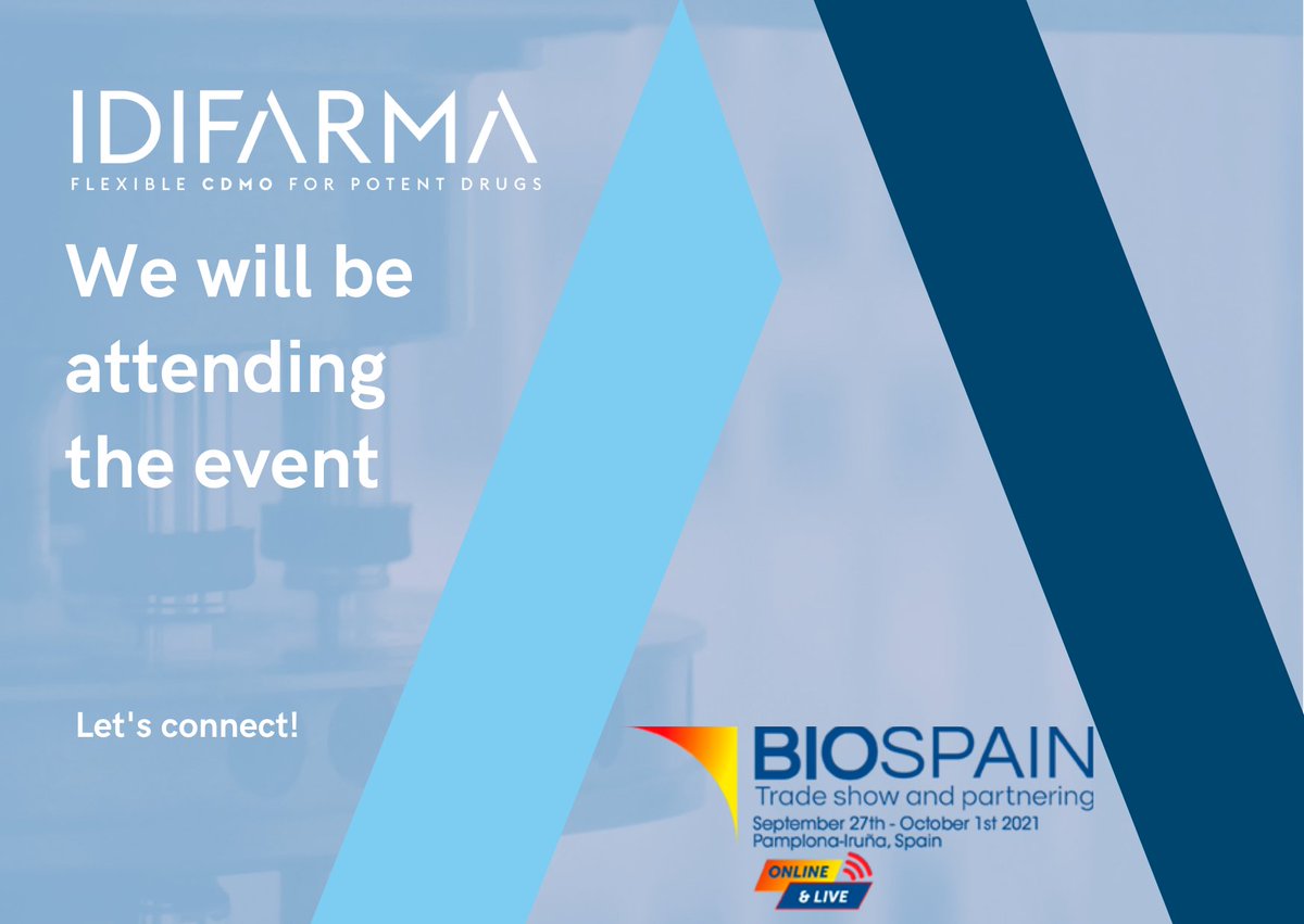 Idifarma's tweet photo. 💊NEW EVENT
Idifarma will be participating in @BIOSPAIN_AseBio next month, to be held in person on our home turf, #Pamplona, as well as online.

Feel free to request a #meeting with our colleague Javier Aznárez via the PartneringONE platform or send an e-mail to meet@idifarma.com https://t.co/IyREUERKji
