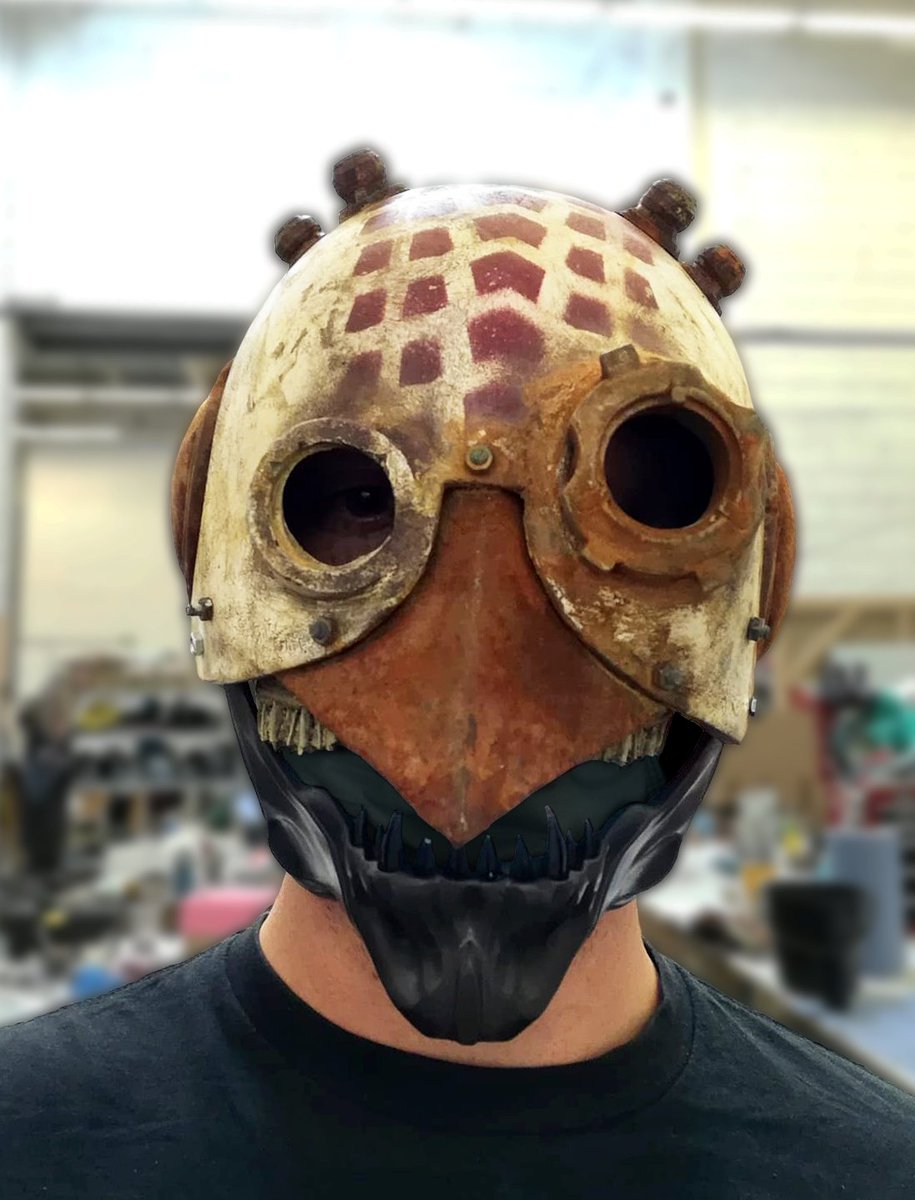 SweetLDNTV's tweet photo. Some new developments for the Engineer's helmet! While costume development may seem like a glamorous business, you can imagine the patient needed to build up a good layer of rust...! 🛠

#Helmet #Tubing #IndieSeries #TVSeries #PostApocalypticArt #PilotEp #CyberpunkArt #SciFiTV https://t.co/TTIrRPPl6w