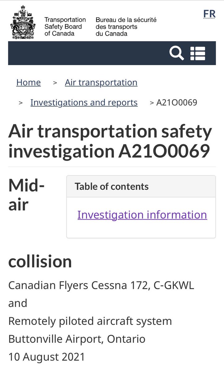 Police #drone crashes with #Cessna 172 in Canada - just another example that all stakeholders need to be cooperative and that UAS must respect priority of manned aircraft!

lnkd.in/eUbYPZtM

#droneincident #safesky #uas #DJI