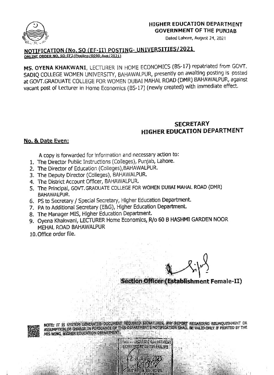 punjab_hed's tweet photo. #PostingOrders #RepatriatedfromUniversitiesStaff
#HED Punjab is pleased to share the posting orders of staff repatriated from Universities.
#BestofLuck
#KeepServingtheNation
@RajaYassirPTI
@GovtofPunjabPK
@PakPMO
@ChMSarwar
@GovtofPakistan https://t.co/exlNEOzcSI