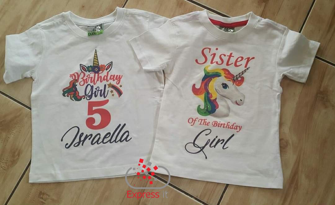 Expressitgifts's tweet photo. Personalised birthday kids T-shirts with the design of your choice😍😎

*👕R150 each

*T-shirt + design+printing included

*DM to order or whatsapp 0725365101
#tshirtdesign #birthdaygift #customizedprinting #customisedtshirts https://t.co/IOPkSbkZuN