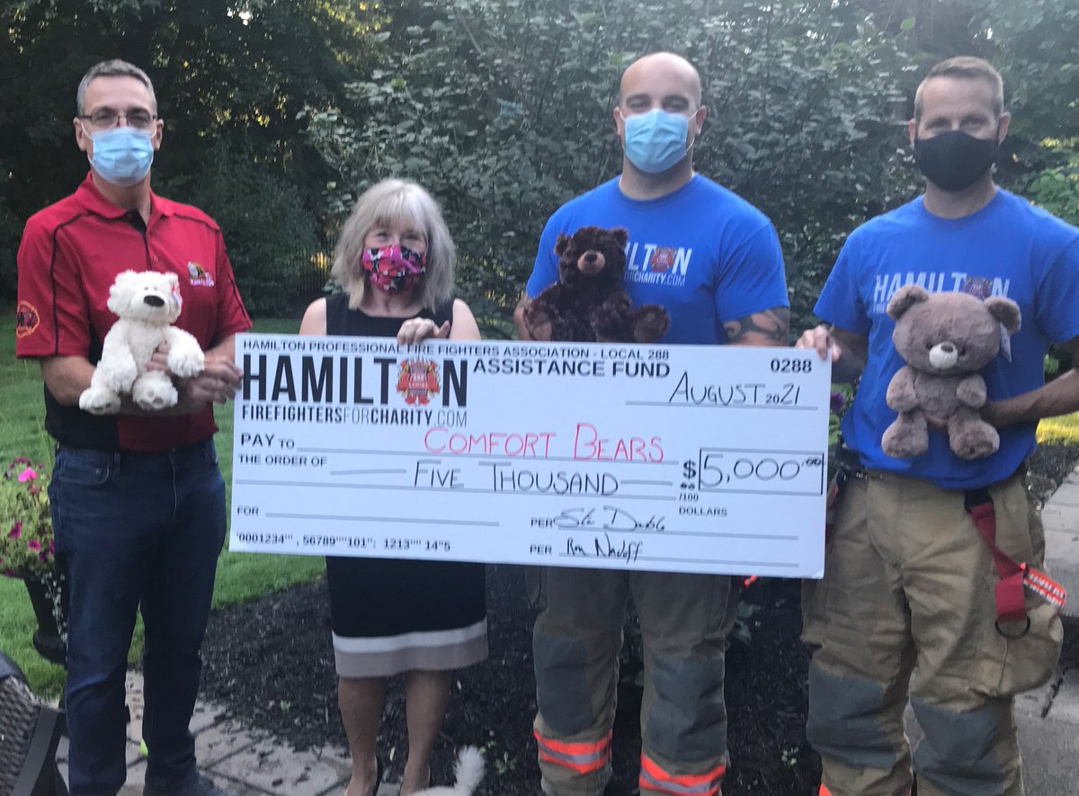 HPFFA Charity (@hamfirefighters) on Twitter photo For children in #HamOnt battling serious illness or trauma <a href="/ComfortBearsOnt/">Comfort Bears</a> hopes these cuddly bears provide support in such a difficult time. The <a href="/hamiltonfire288/">Hamilton Firefighters 🇨🇦</a> Charity is proud to make a $5000 donation to this cause.
To learn more & donate visit comfortbears.ca For children in #HamOnt battling serious illness or trauma <a href="/ComfortBearsOnt/">Comfort Bears</a> hopes these cuddly bears provide support in such a difficult time. The <a href="/hamiltonfire288/">Hamilton Firefighters 🇨🇦</a> Charity is proud to make a $5000 donation to this cause.
To learn more & donate visit comfortbears.ca