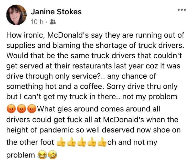 And that is karma Ronald!