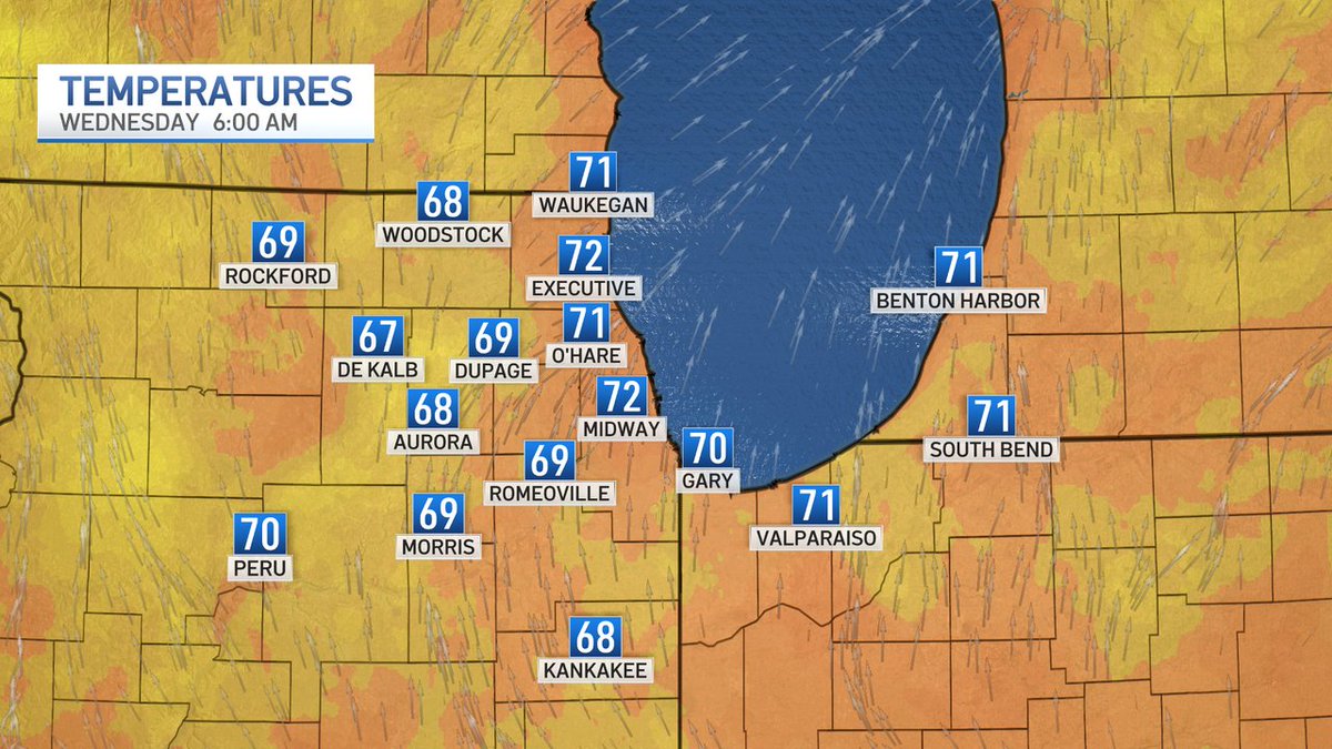 We're off to a mild and humid start to the day with temps in the upper 60s to low 70s.  With high humidity levels and very little wind, it's sticky out there.  Another hot &amp; humid day is on the way with additional chances for showers and storms.  More now on the NBC 5 News Today.