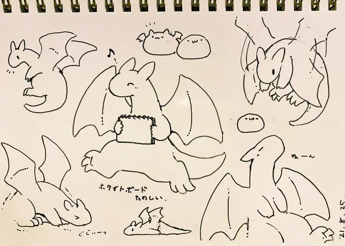新しいお絵描き道具を手に入れたのでらくがき。ホワイトボードなノート #Jどらごん 