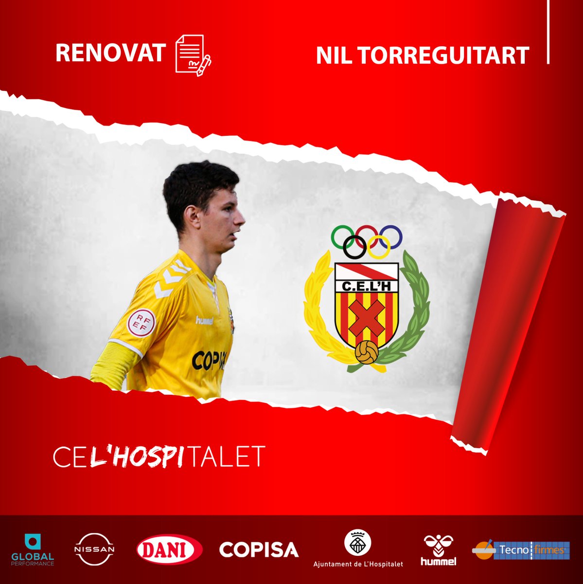 [RENOVACIÓ]

✍ Acord de renovació fins el 2024 del porter Nil Torreguitart. El futbolista barceloní, amb gran futur, jugarà durant les properes tres temporades a l'Hospi, defensant la porteria.

#Nil2024 #PosatlaFranja♦️