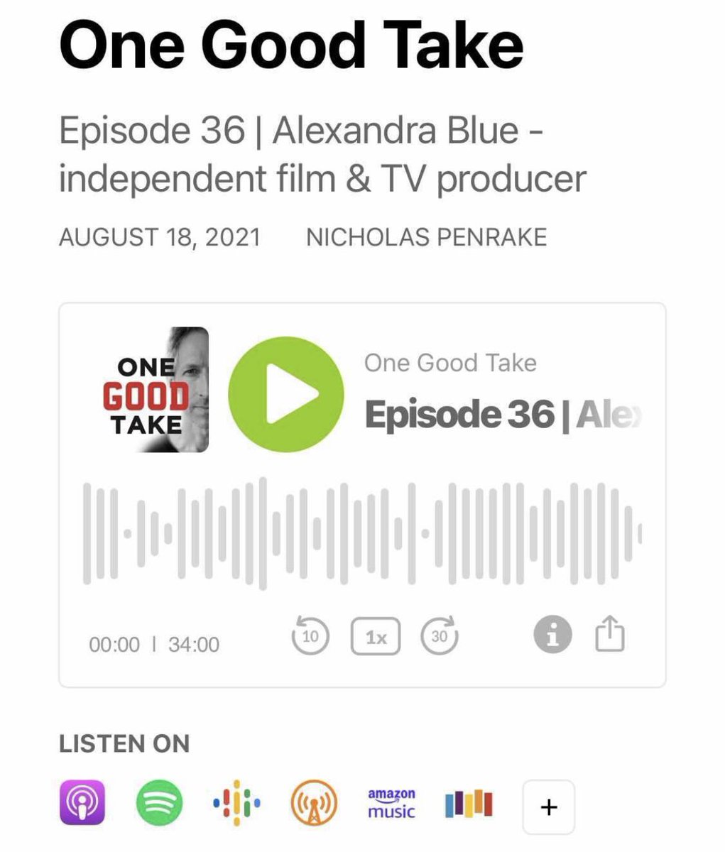 Check out the One Good Take Podcast in which Alexandra Blue <a href="/alexandrablue4/">Alexandra Blue</a> discusses her experience in Development! 

podcasts.apple.com/us/podcast/epi…