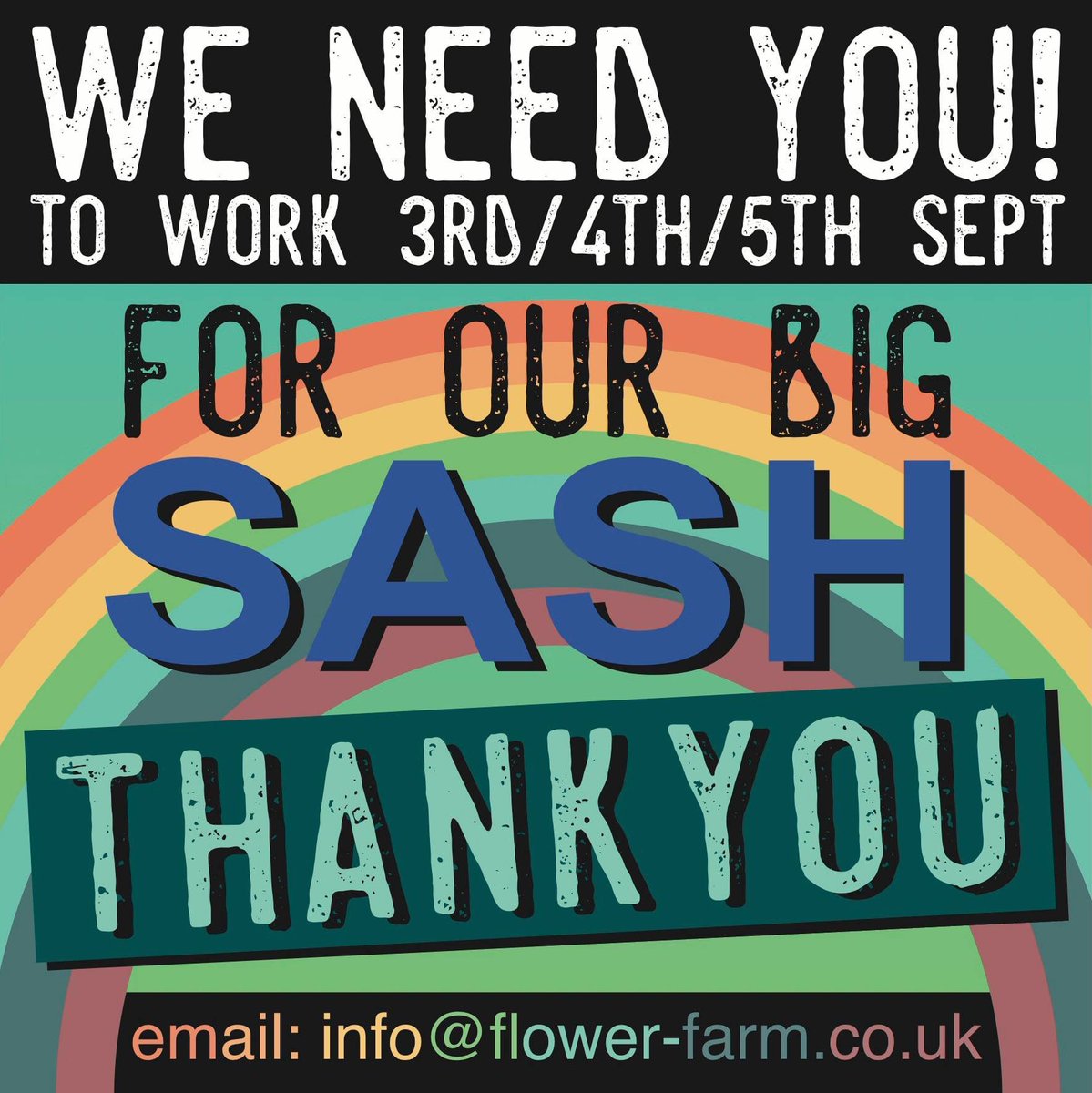 Flower__Farm's tweet photo. Staff wanted ❗️

We're in need of some extra staff to help us support the Surrey and Sussex Healthcare NHS Trust staff at a special event we are hosting for them. 

No experience is needed, we just need some extra people:

🌈 Serve drinks
🌈 Cook food
🌈 Bar work https://t.co/qEgUQEDmzt