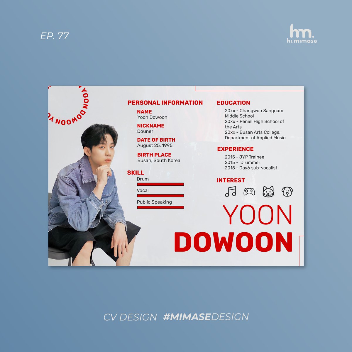 HiMimase's tweet photo. Jadikan CV mu lebih menarik bersama Hi.Mimase!!! untuk jasa desain cv, yuk langsung cek link di bio yaa✨✨

#desaincv #curriculumvitae #cv #dowoon #dowoonday6 #HAPPYDOWOONDAY https://t.co/F861txGh7M
