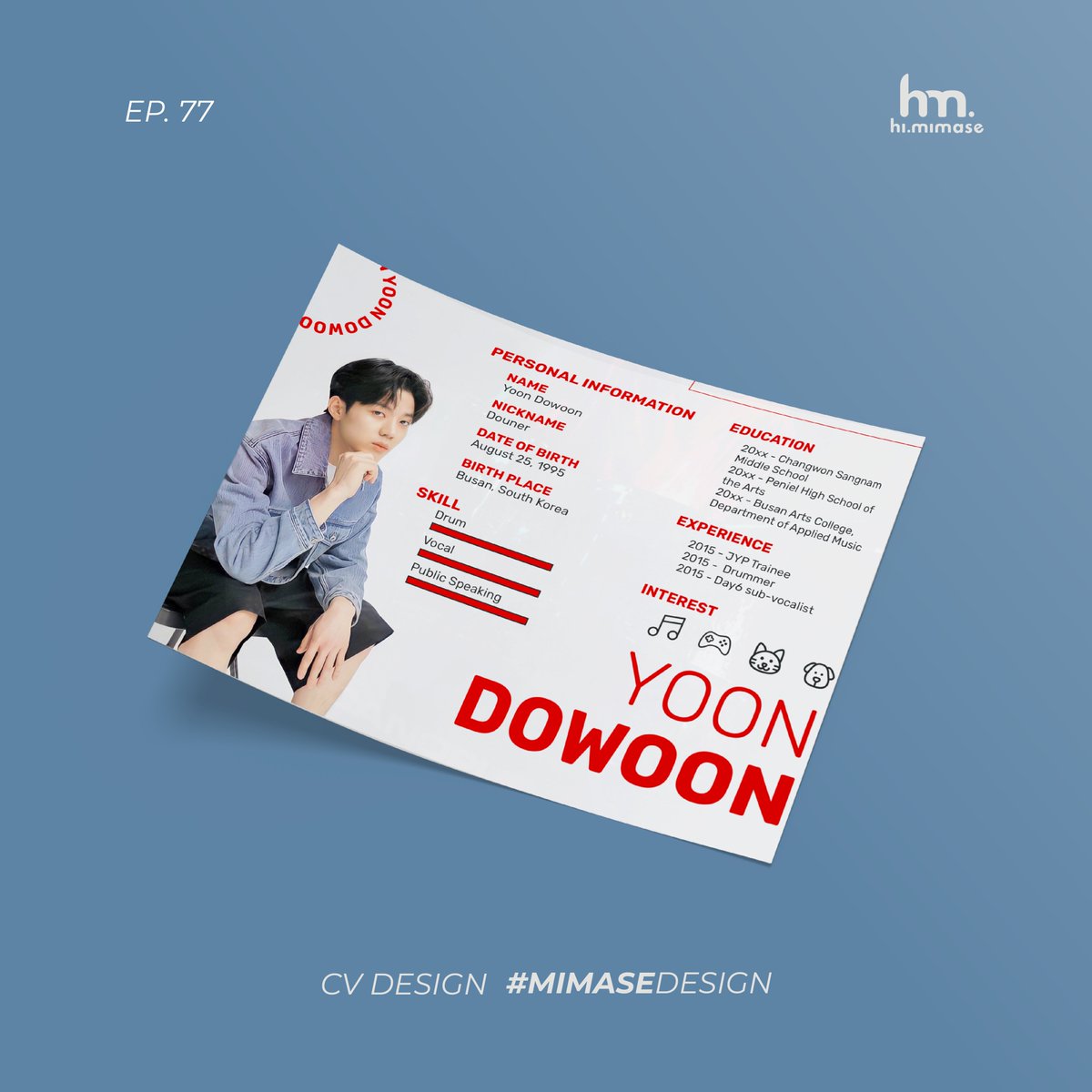 HiMimase's tweet photo. Jadikan CV mu lebih menarik bersama Hi.Mimase!!! untuk jasa desain cv, yuk langsung cek link di bio yaa✨✨

#desaincv #curriculumvitae #cv #dowoon #dowoonday6 #HAPPYDOWOONDAY https://t.co/F861txGh7M