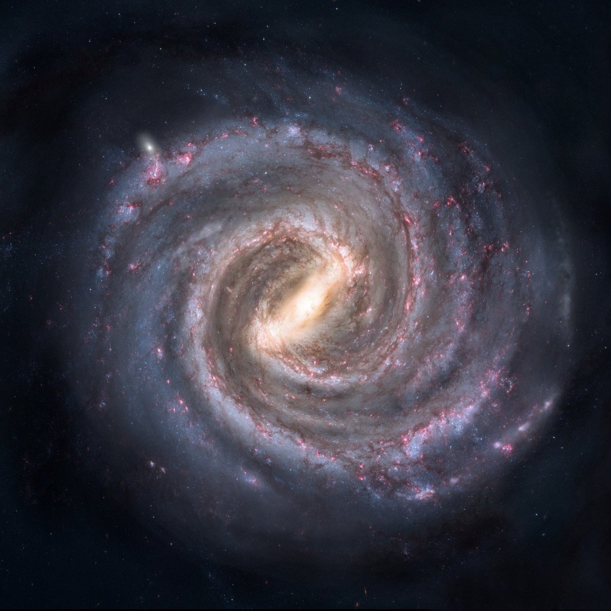 NSF's tweet image. The map of the Milky Way just got a little clearer. 

Astronomers surveying our galaxy w/ @NSF’s #VeryLargeArray &amp;amp; Effelsberg radio telescopes found tantalizing new traces of starbirths &amp;amp; what lies between them. bit.ly/3mtYHLx

📷: Brunthaler et al., @TheNRAO/AUI/NSF