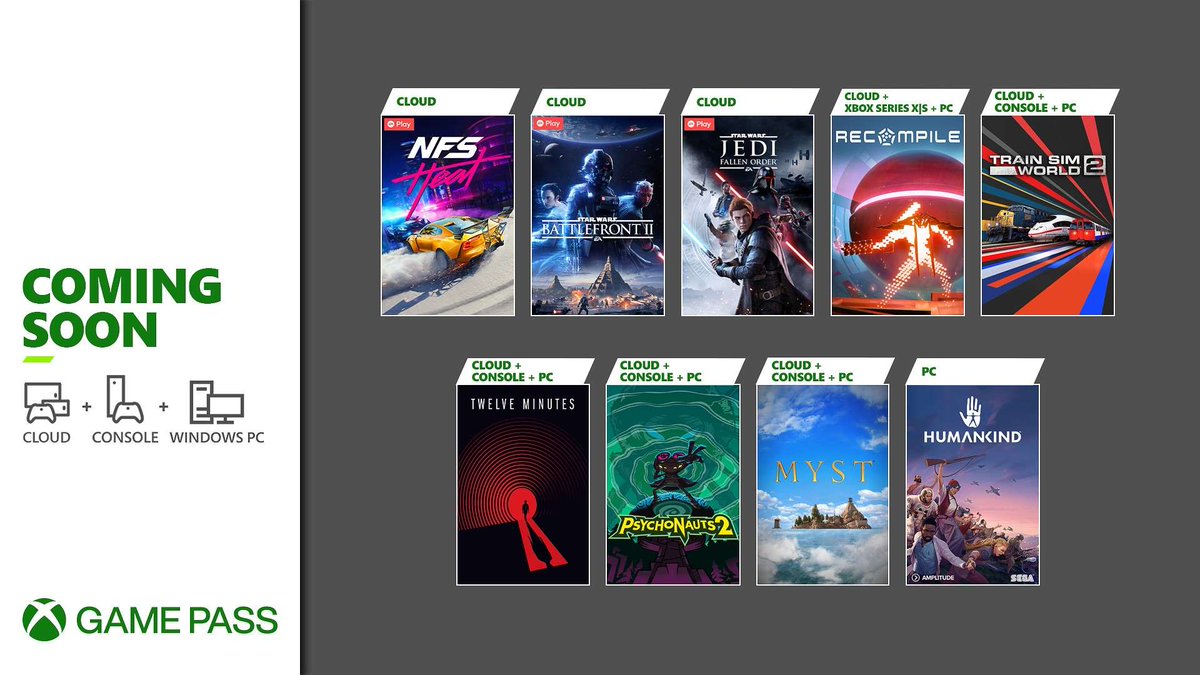 DMHSGames's tweet photo. What Game Pass games will you be checking out this month?
https://t.co/CQwGSbqADb https://t.co/CzTpueKwj3