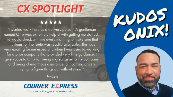 CXDelivers's tweet photo. Shout out to Onix Carrion! He has worked with Courier Express for 6 years and is an operations manager at our Tampa facility. Onix, you truly are an asset and we appreciate your hard work and dedication. We're proud to have you on our team—thank you!
#Kudos #CXDelivers https://t.co/QMbn0TA8yH