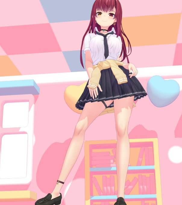 ・制服1、制服2移植・アイドル衣装移植中～こっちは色そのままで問題ないので移植もはやいので2つ完了～やっぱり、こっちのが似合ってますね～アイドル衣装もラミィちゃん用からそこまで変わらないので明日にはできそうです 