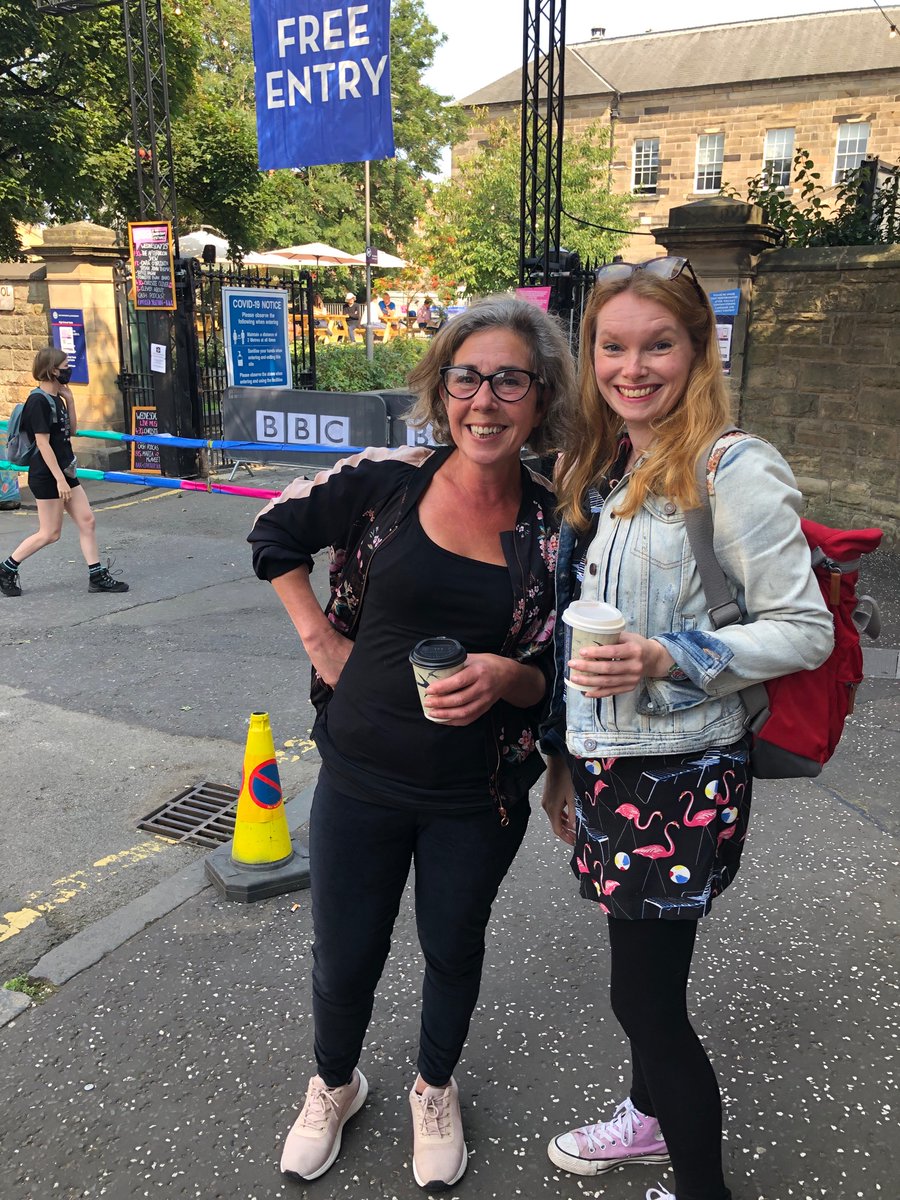 NutshellTheatre's tweet photo. Our lovely actresses Gowan Calder and Nicola Jo Cully are on @BBCRSAfternoons today. Looking forward to a little bit of Allotment magic. https://t.co/Cc2E6PCAUA
