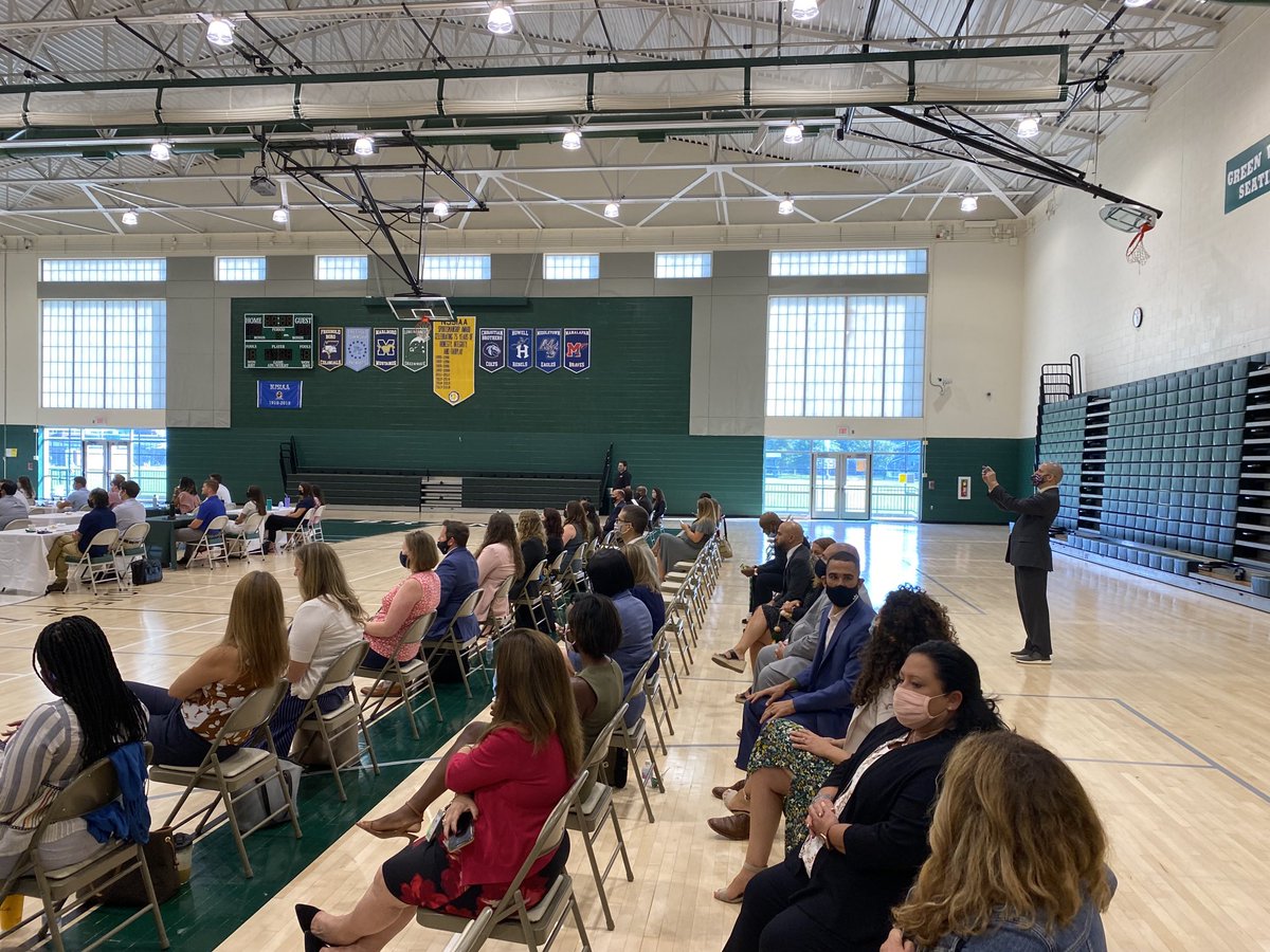 New Teacher Orientation in Long Branch!!  Safe distance and Masked up!!