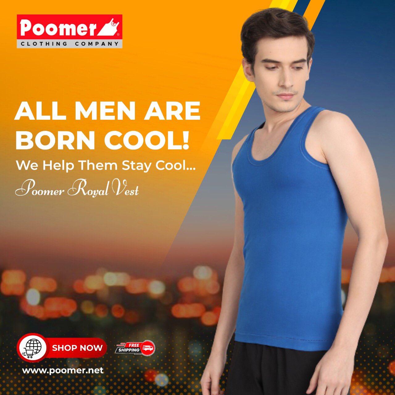 Poomer on X: Poomer Royal Vest makes all men stay cool forever! Shop Now  at  #Poomer #PoomerClothing #Innerwear #RoyalVest   / X