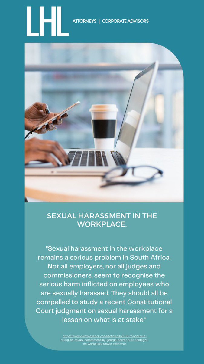 Sexual Harassment in the workplace remain a serious problem in South Africa. Click on the link to read more: dailymaverick.co.za/article/2021-0… #sexualharassment #sexualharassmentawareness #womenintheworkplace #GBVCallToAction