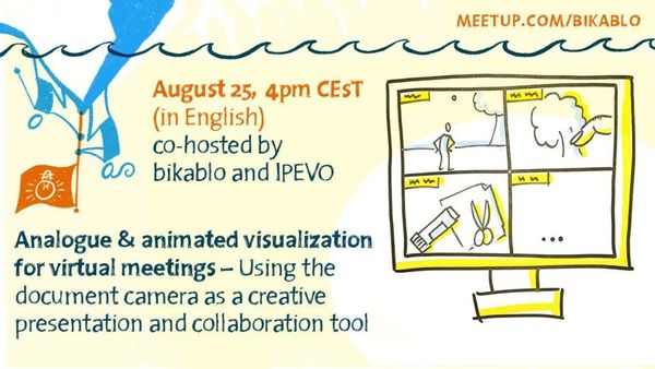 Tra poco più di un'ora, workshop gratuito "Analogue &amp; animated visualization for virtual meetings", co-organizzato da #bikablo e #IPEVO. Pronti con carta, pennarelli, forbici e colla... ci sarà da divertirsi!
#visualization #markers #drawing #fun
buff.ly/3gwYgfD