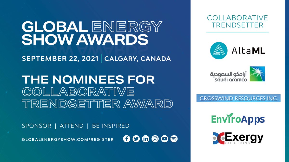 We are thrilled to have been nominated along with our partners <a href="/EnviroappsInc/">EnviroApps Inc.</a> and <a href="/TourmalineOil/">Tourmaline Oil Corp.</a> for a <a href="/energy_show/">Global Energy Show Canada</a> Award! ow.ly/V98l50FXCIp

 #innovation #transportation #collaboration #energy