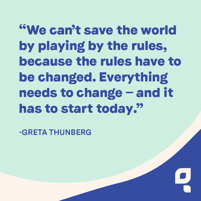 It has to start today, but it can start small. 

#advocacy #plantsoverplastic