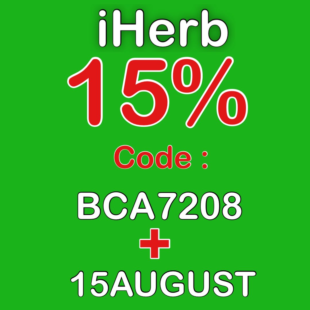 code20206's tweet image. iHerb 15% OFF
🔗
iherb.com/home?pcode=15A…
.
.
iherb promo code
BCA7208
+
15AUGUST
.
#iherb iherb haul iherb code iherb 購入品 iherb coupon sale iherb отзывы iherb promo iherb промокод iherbскидка iherbкод iherb beauty 아이허브 アイハーブ айхерб промокодiherb