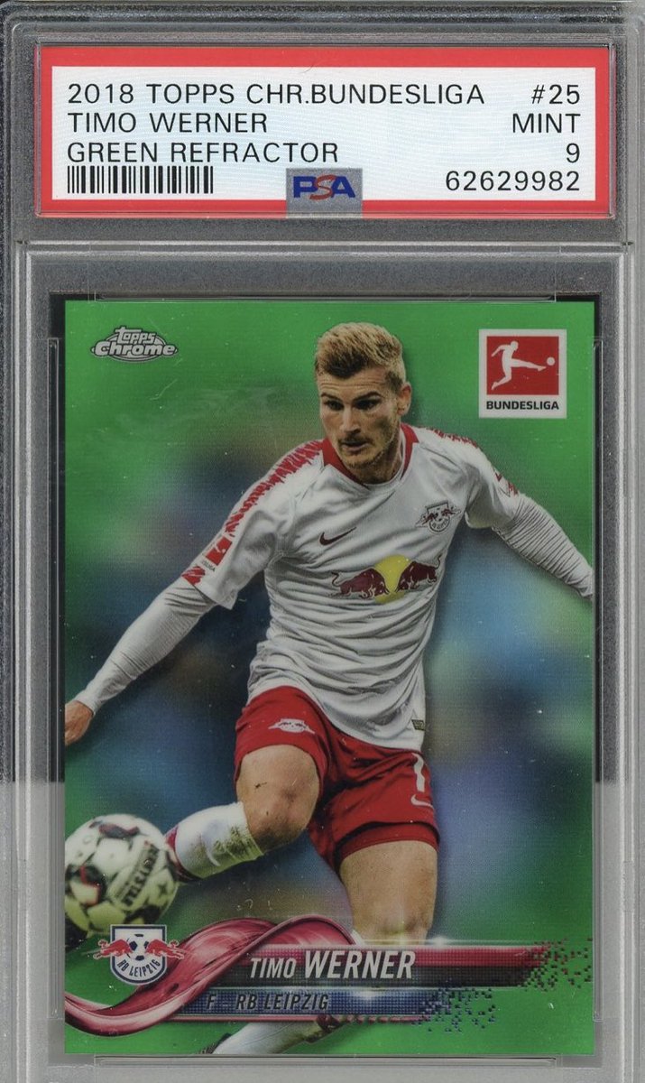 GucciPullz's tweet image. WTS Timo Werner green /99 PSA 9 $250 obo @HobbyConnector
