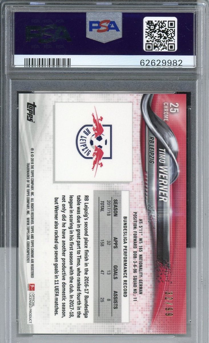 GucciPullz's tweet image. WTS Timo Werner green /99 PSA 9 $250 obo @HobbyConnector