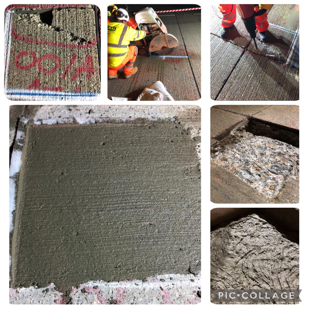 Patch repairs carried out on the A12 carriageway by 
Tag Construction using <a href="/Flexcrete/">Flexcrete</a> Fastfill repair #mortar. It is so rapid curing that the repairs were carried out overnight and the road was opened the following morning #concreterepair #fastfill