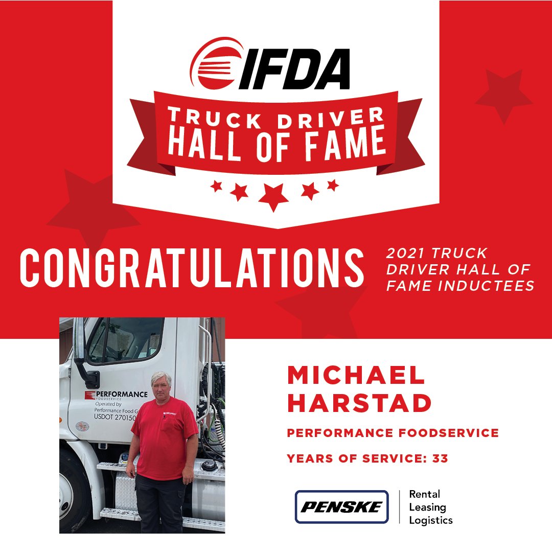 IFDA's tweet photo. Congrats to Michael Harstad of Performance Foodservice! #DRIVESafeAct #truckdrivers #supplychain #trucking #driversafety https://t.co/dQv7qsA4i5