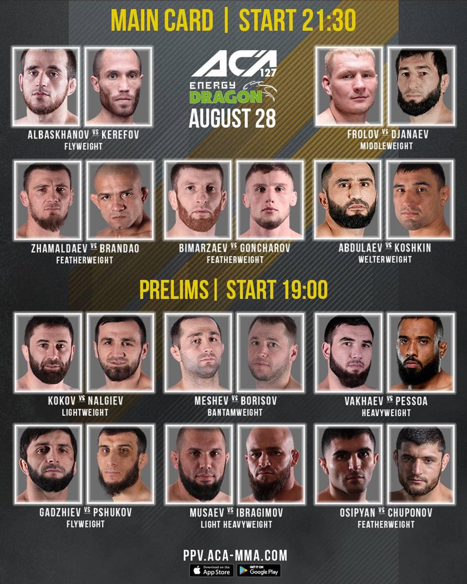 fightnet's tweet photo. One hour away from #ACA127 LIVE main card action!
https://t.co/tmaqbRgACk https://t.co/iaPAGXuVmt