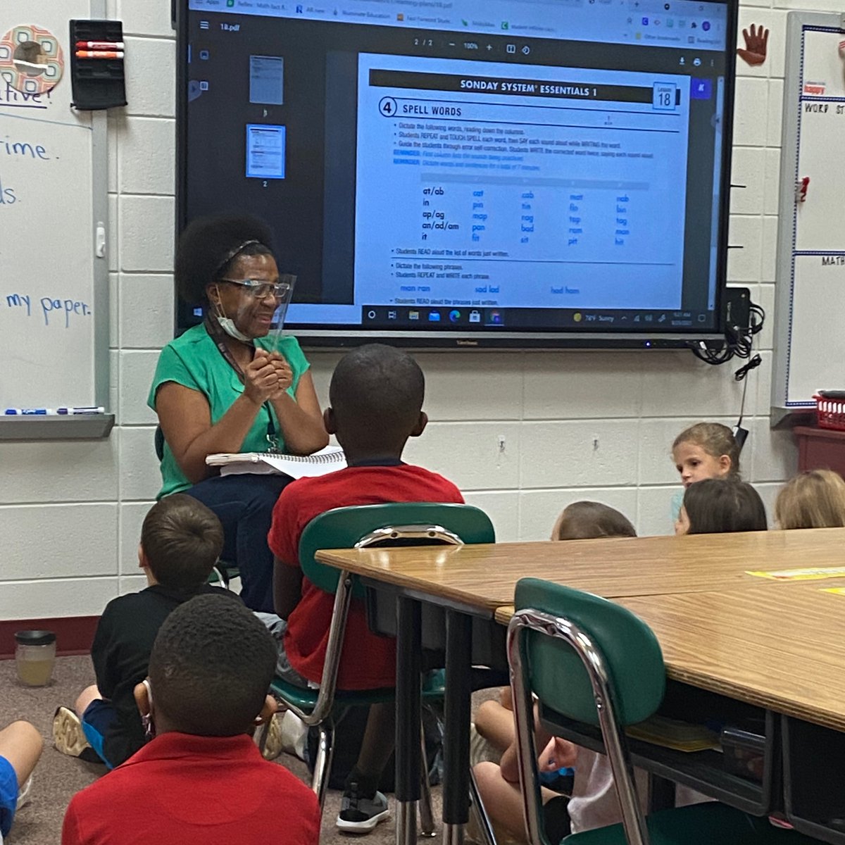 Check out Mrs. Johnson and her students learning phonics! #learngrowsucceed #monroecountyway #honoringthepast #celebratingpresent #preparingforthefuture