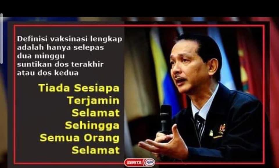 DGHisham's tweet photo. Pemberian dos penggalak (booster dose) kepada mereka yang telah lengkap divaksinkan tidak akan membantu mengawal penularan varian Delta. Akan tetapi yang dapat  mengawal penularan Delta adalah untuk memberi vaksin kepada mereka yang belum divaksinkan. https://t.co/Jgc1iZpR1F