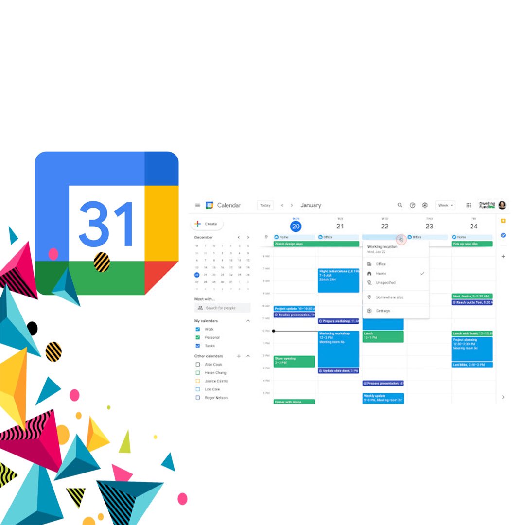 Google Takvim, nerede çalıştığınızı göstermenize izin verecek.