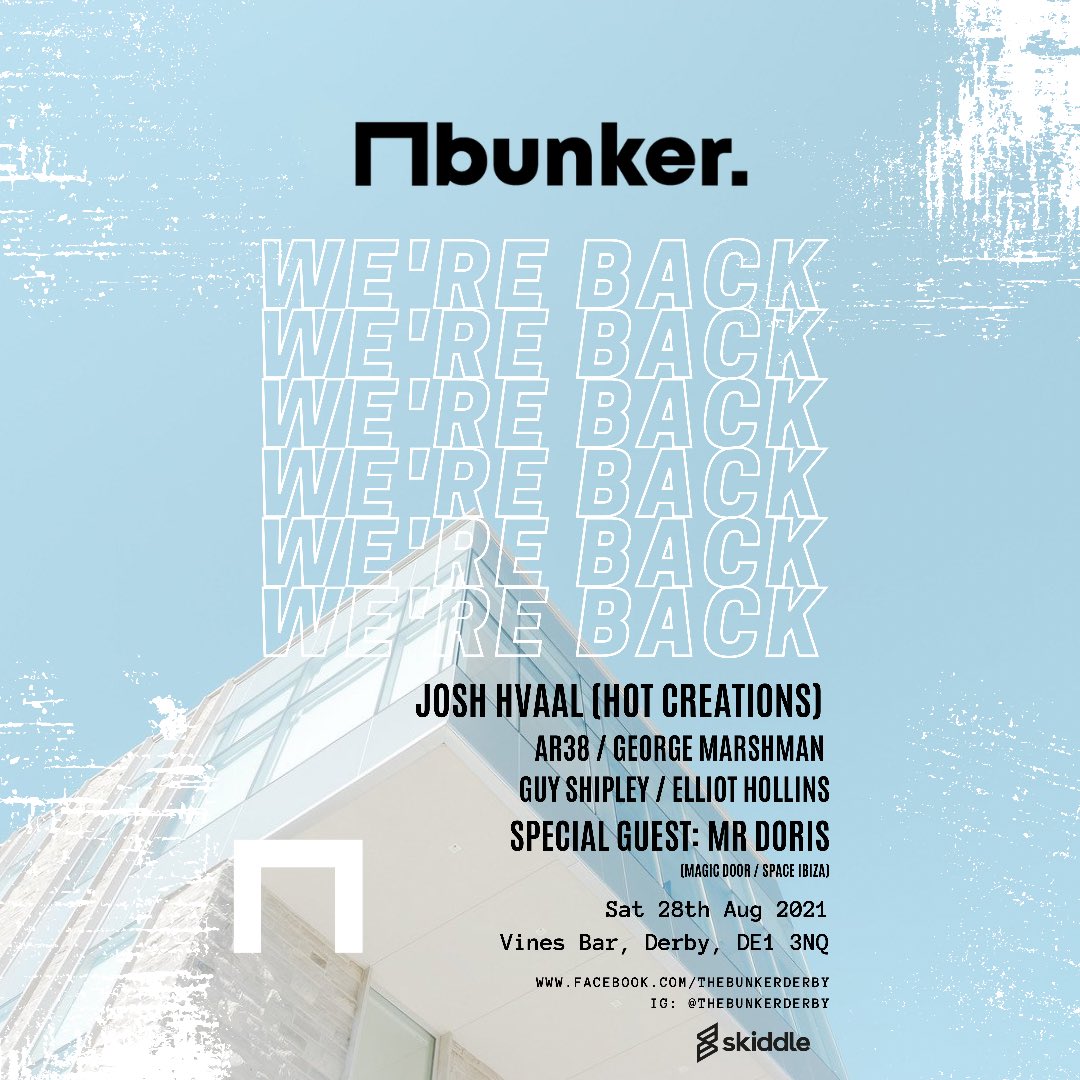 thebunkerderby's tweet photo. @AR38Music return to bunker this Saturday 🕺🏻🎉

Tickets 🎟 https://t.co/HJU7lJnzCd https://t.co/jy7oQEDAhH