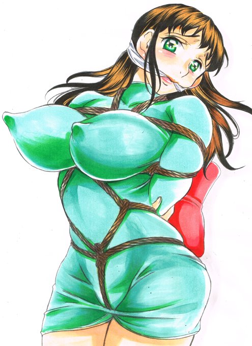 依然描いた落書きに軽く色付けてみました。
拙作『一回だけ・・・なんだから』より
吉川千鶴さんです。 