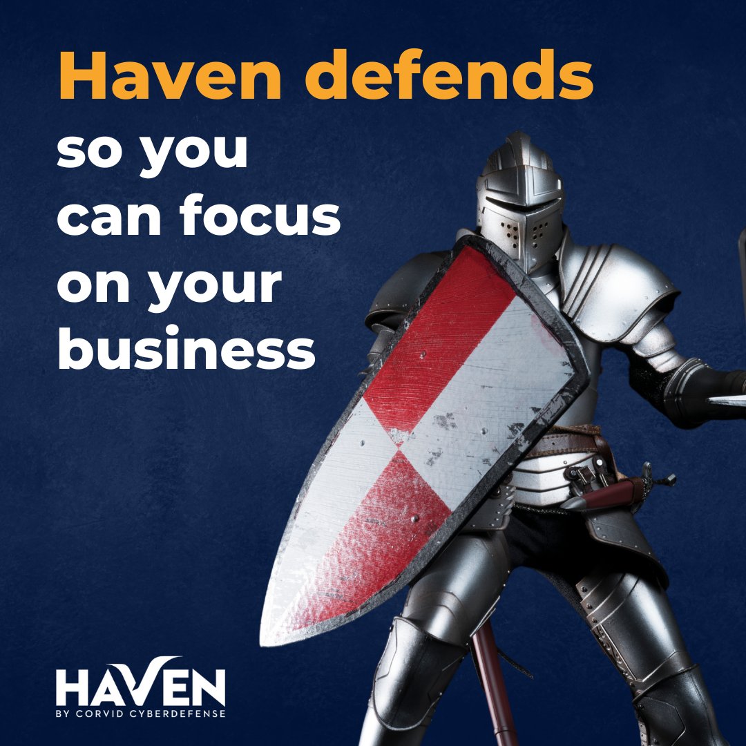 Tired of worrying about your cybersecurity? Haven is here. Learn more corvidcyberdefense.com/haven/