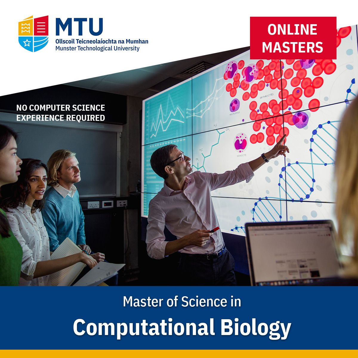 Application is open until September 10th for our #online #parttime #MSc in #ComputationalBiology <a href="/MTU_ie/">Munster Technological University</a>! 

Application link and info here: cit.ie/course/crscobi9 

#MTU #Bioinformtics #Machine_Learning #Biology #highereducation #datascience #genomics #onlinemasters
