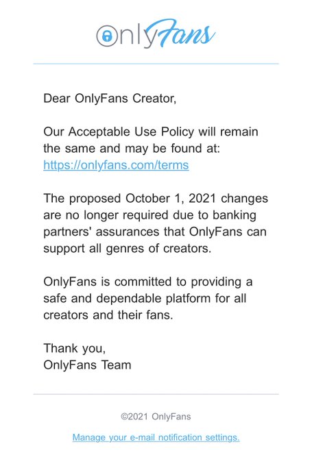 Can we talk about how underwhelming and unsatisfactory this email from @onlyfans is? Apology not accepted<a href="/tag/mvsales"class="tags"><span>#mvsales</span></a>