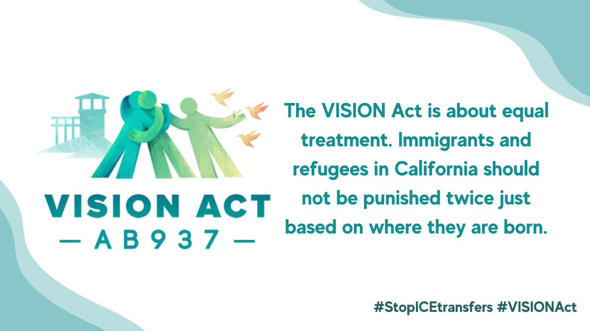 Incarceration is devastating not just for the individual, but for their loved ones and their entire community. ICE transfers cause further pain by permanently separating immigrants from their families and communities. We must pass the #VISIONact to #StopICEtransfers!