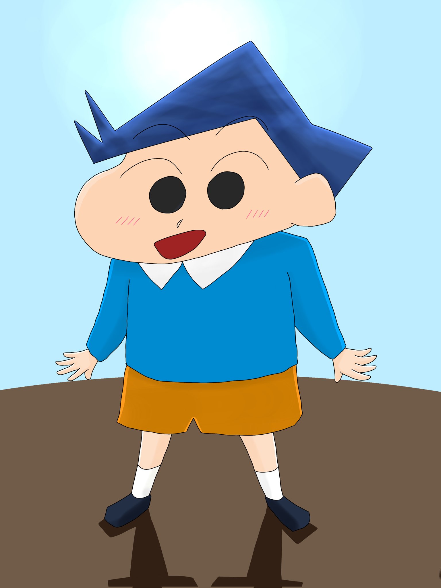 お茶漫 今日は2年生の部員が描いた二次創作 クレヨンしんちゃんの風間くん を紹介します 笑顔のかわいい風間くんですね コメントのあっさりさから察する方もいらっしゃると思いますが この絵は中の人が描いた絵です T Co Wy37mznkg9 Twitter