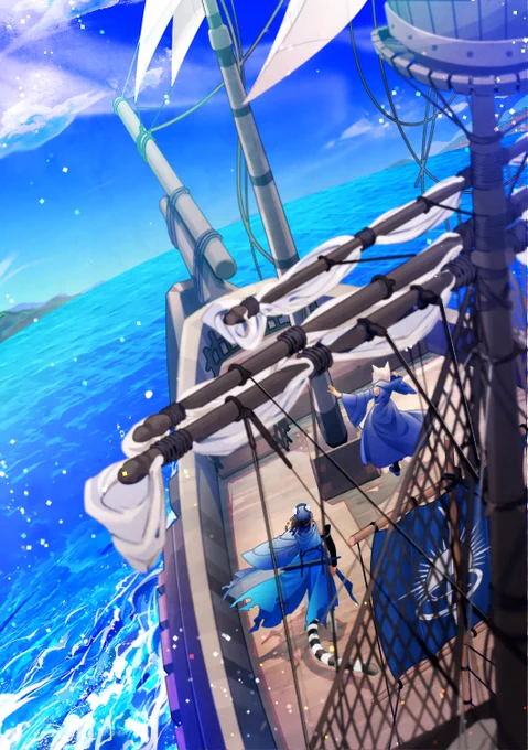 #蒼穹に帆を揚げよ
ギルマスは表紙と本文12ページ寄稿しております😌0章ということでほんとにゼロの部分、登場人物はテフラとアティファ様、そしてモブたちのみとなっていますが、本期間中の投稿からまた少し旅の解像度が上げられるのではと思いますのでぜひお楽しみください! 