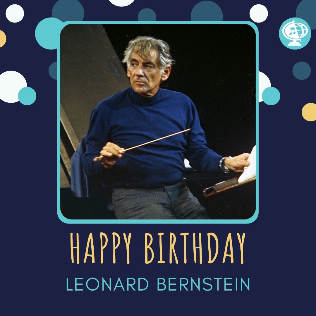 MusicCelebrate's tweet photo. Happy 103rd birthday to Leonard Bernstein!
What is your favorite Bernstein composition? Comment below with your favorite!
#MusicCanChangeTheWorld #ConcertToursWithIntegrity https://t.co/pw0phuDWFc