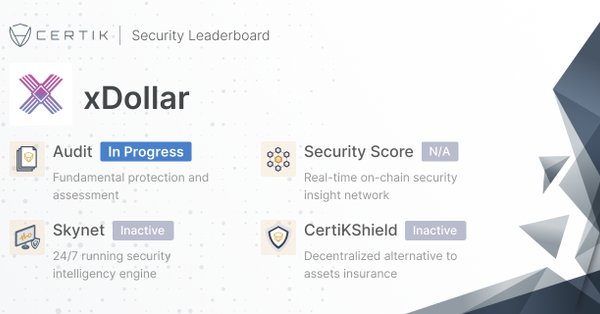 el_obino's tweet photo. @xDollarFi has onboarded with @certik_io to check the multi collateral features of #xdollar V2 for maximum platform security 
#XDOR $XDO #Cryptocurency #blockchain https://t.co/Jw7PxLH6D5