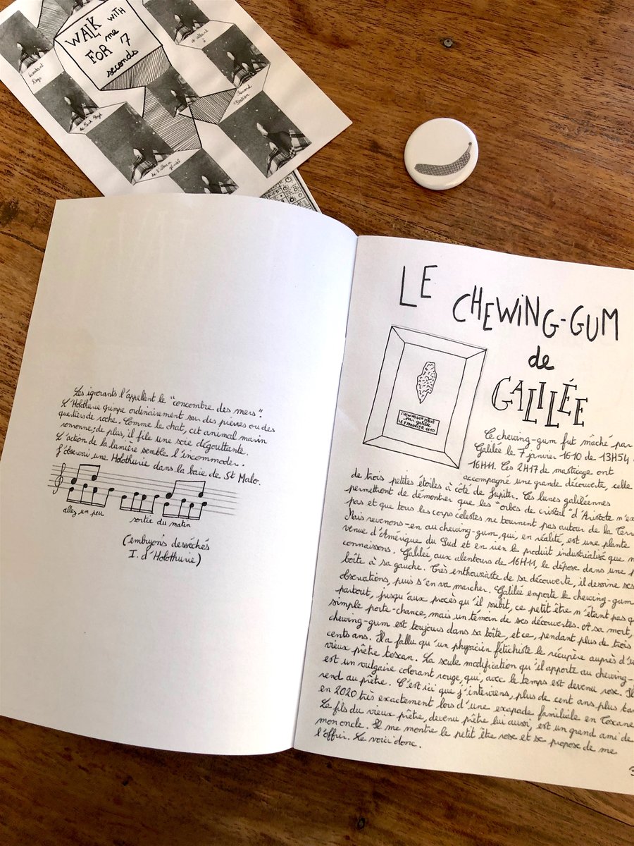 Elle s'appelle Violette et je l'ai découverte via <a href="/poetry_weekend/">✰ Weekend Poetry ✰</a>. Elle édite un fanzine, lui aussi fabriqué à la main. C'est rafraichissant, créatif, amusant, surréaliste, rock, et ça me replonge dans ma chambre d'ado que j'ai probablement jamais quittée.
(Lien en commentaire.)
